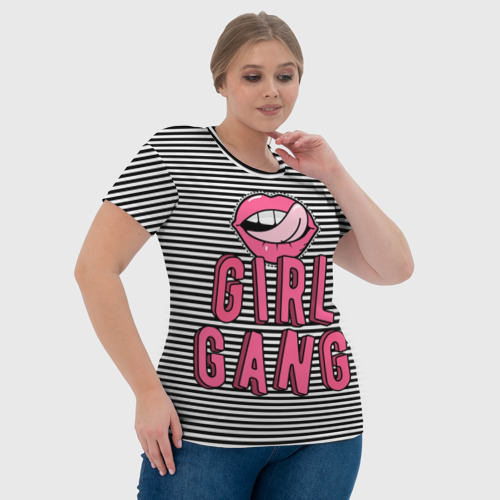 Женская футболка 3D Girl gang, цвет 3D печать - фото 6