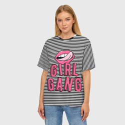 Женская футболка oversize 3D Girl gang - фото 2
