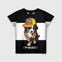 Детская футболка 3D I like music