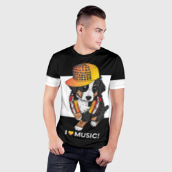 Мужская футболка 3D Slim I like music - фото 2