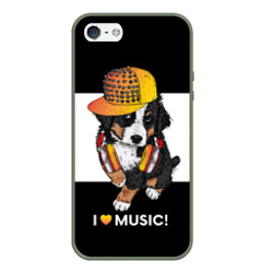 Чехол для iPhone 5/5S матовый I like music