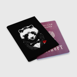 Обложка для паспорта матовая кожа Медведь крестный отец - фото 2