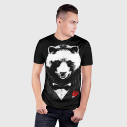 Мужская футболка 3D Slim Медведь крестный отец - фото 2