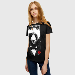 Женская футболка 3D Медведь крестный отец - фото 2