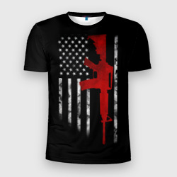 Мужская футболка 3D Slim American Patriot