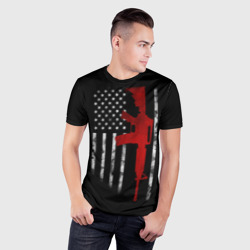 Мужская футболка 3D Slim American Patriot - фото 2