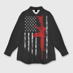Мужская рубашка oversize 3D American Patriot