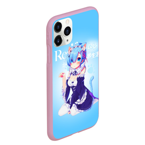 Чехол для iPhone 11 Pro Max матовый Re:Zero. Рем, цвет розовый - фото 3