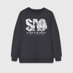 Женский свитшот oversize без начеса хлопок Мастера меча онлайн