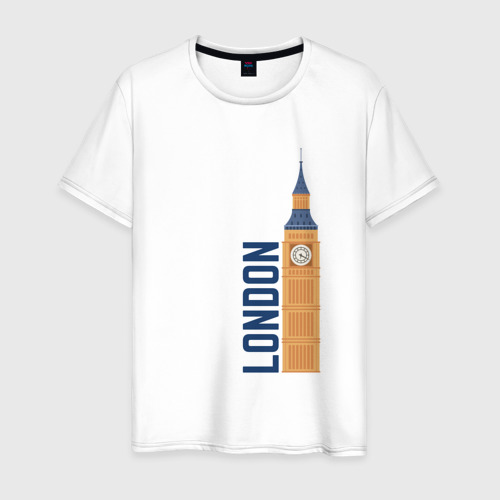 Мужская футболка хлопок Лондон, цвет белый