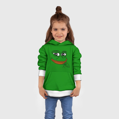 Детская толстовка 3D Pepe, цвет белый - фото 4