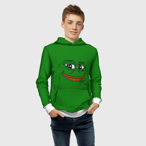 Детская толстовка 3D Pepe, цвет белый - фото 6