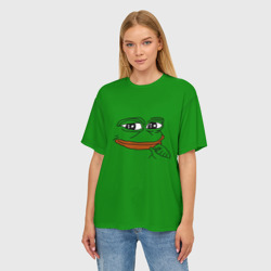 Женская футболка oversize 3D Pepe - фото 2