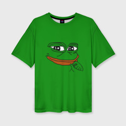 Женская футболка oversize 3D Pepe