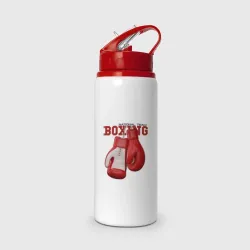 Бутылка для воды с трубочкой National Team Boxing