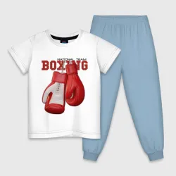 Детская пижама с белой футболкой National Team Boxing