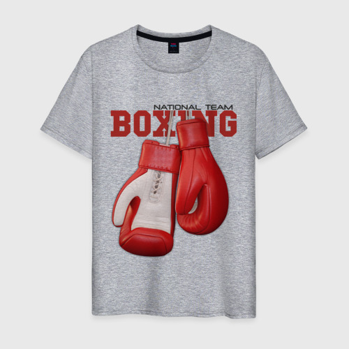 Мужская футболка хлопок National Team Boxing, цвет меланж