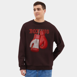 Мужской свитшот oversize без начеса хлопок National Team Boxing - фото 2