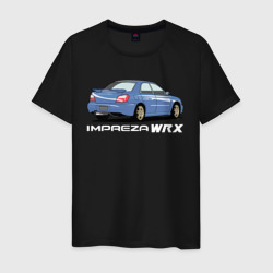 Мужская футболка хлопок Subaru Impreza WRX