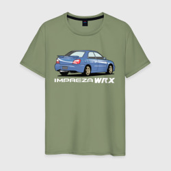 Мужская футболка хлопок Subaru Impreza WRX