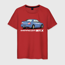 Мужская футболка хлопок Subaru Impreza WRX