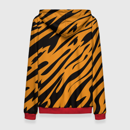 Женский костюм с толстовкой 3D Тигр, цвет красный - фото 2