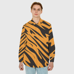 Мужская рубашка oversize 3D Тигр - фото 2