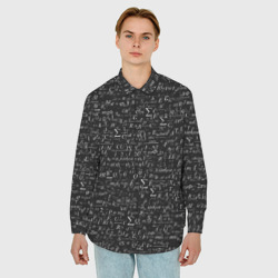 Мужская рубашка oversize 3D Формулы по физике - фото 2