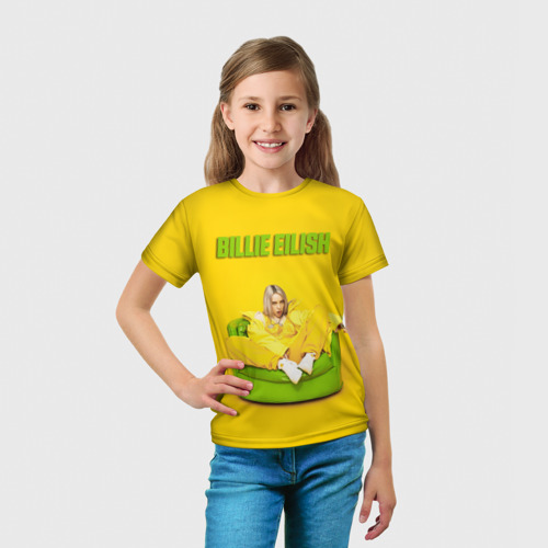 Детская футболка 3D Billie Eilish, цвет 3D печать - фото 5