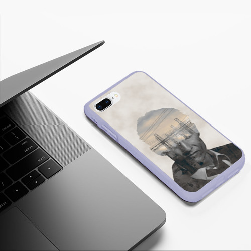 Чехол для iPhone 7Plus/8 Plus матовый True Detective, цвет светло-сиреневый - фото 5