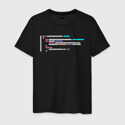 Мужская футболка хлопок Подсветка синтаксиса кода