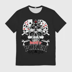 Мужская футболка 3D Poker devil's