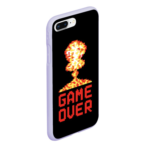 Чехол для iPhone 7Plus/8 Plus матовый Game over - atomic explosion, цвет светло-сиреневый - фото 3