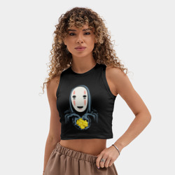 Женская укороченная майка-топ хлопок Унесённые призраками - фото 2