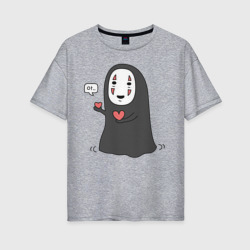 Женская футболка хлопок Oversize Унесённые призраками. Безликий