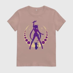 Женская футболка хлопок Сейлор Мун и Луна