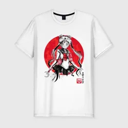Мужская футболка хлопок Slim Sailor Moon Suibokuga Ver