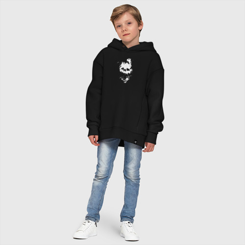 Детское худи Oversize хлопок Destiny череп skull, цвет черный - фото 11