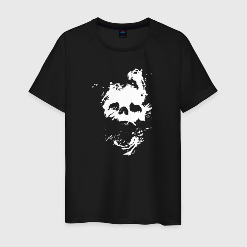 Мужская футболка хлопок Destiny череп skull, цвет черный