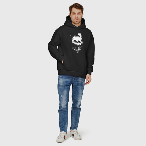 Мужское худи Oversize хлопок Destiny череп skull, цвет черный - фото 6