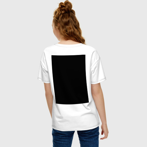 Женская футболка хлопок Oversize Suicide Silence, цвет белый - фото 4