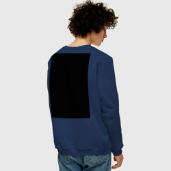 Свитшот с принтом Suicide Silence для мужчины, вид на модели сзади №2. Цвет основы: темно-синий