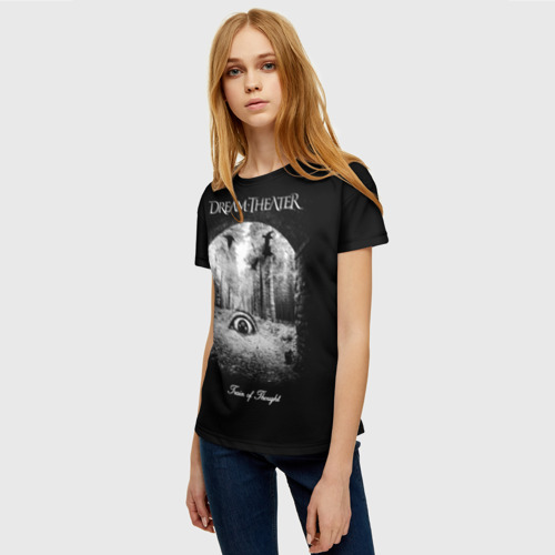 Женская футболка 3D с принтом Dream Theater, фото на моделе #1
