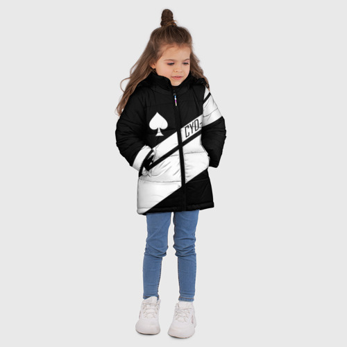 Зимняя куртка для девочек 3D Cayde-6 Ace of spades Destiny 2, цвет черный - фото 5