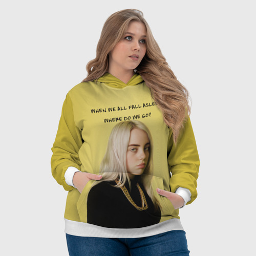 Женская толстовка 3D billie eilish, цвет 3D печать - фото 6