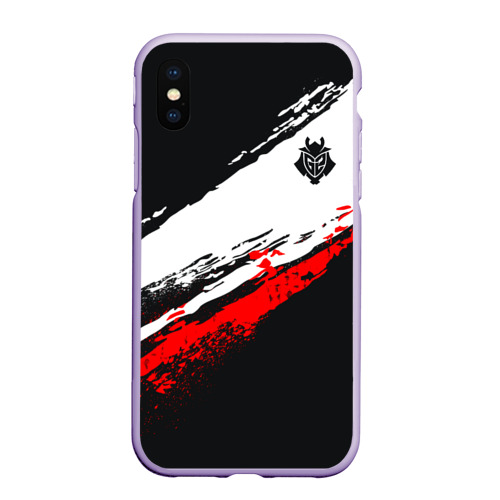 Чехол для iPhone XS Max матовый Cs:go - G2 eSports The Form 2, цвет светло-сиреневый