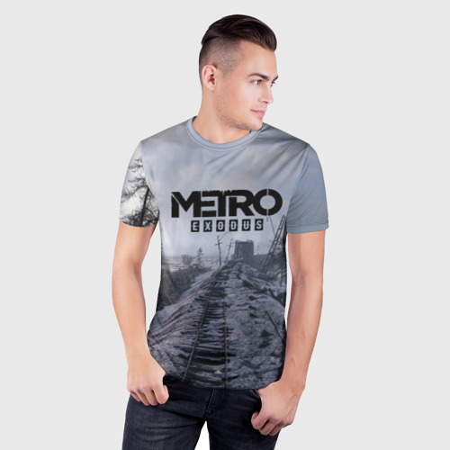 Мужская футболка 3D Slim Metro Exodus, цвет 3D печать - фото 3