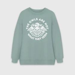 Женский свитшот oversize без начеса хлопок Твин Пикс