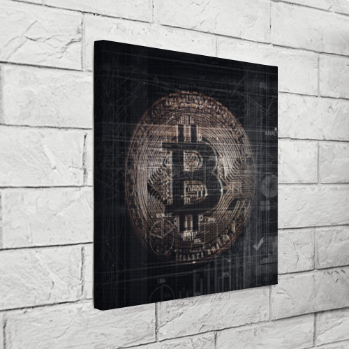 Холст квадратный Биткойн Фото 01 Холст квадратный Биткойн Фото 01