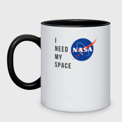 Кружка двухцветная Nasa i need my space